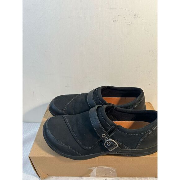 Merrell black buckle loafers 9.5 shoes select grip style - Picture 1 of 6